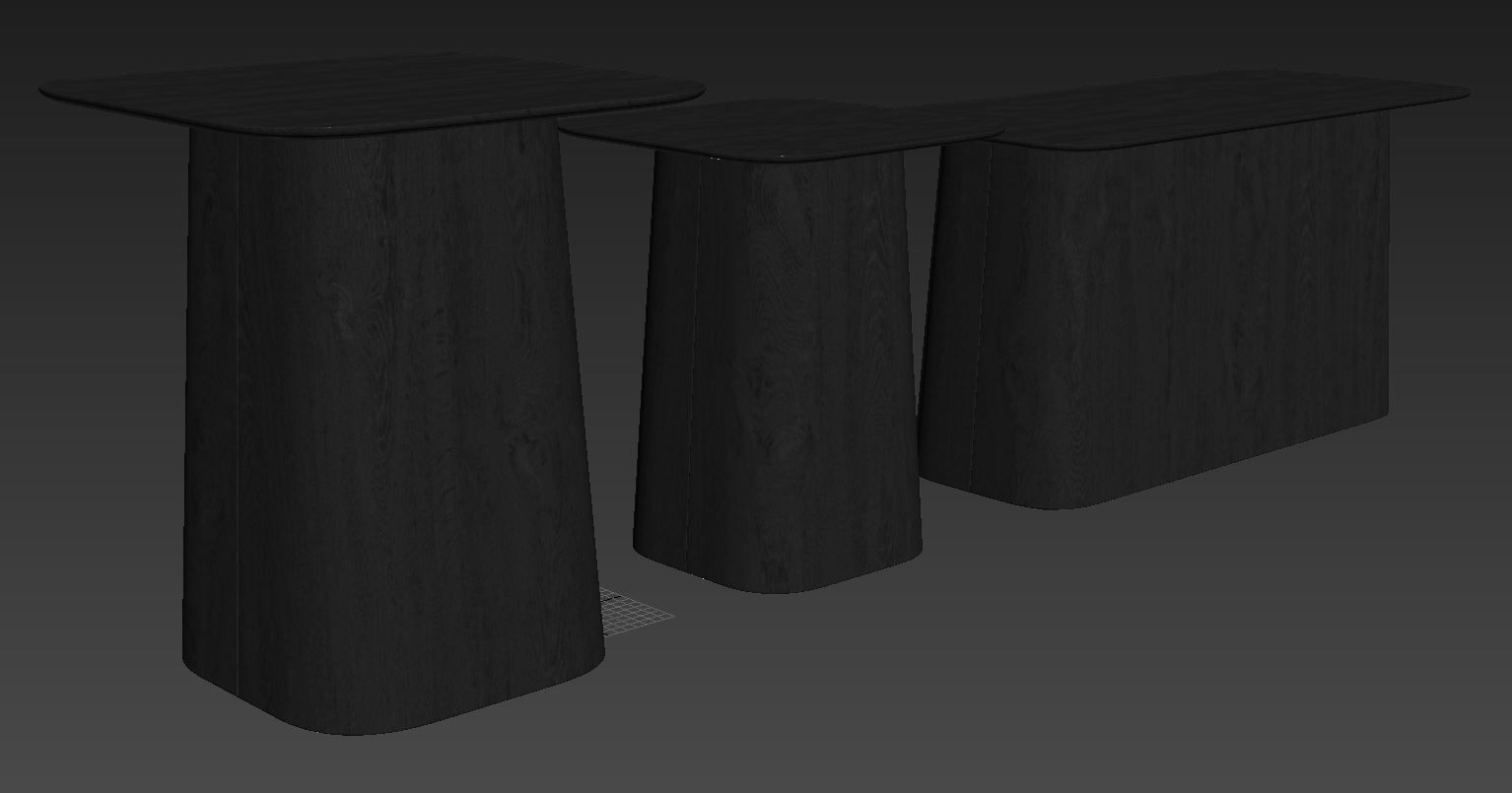Wooden Side Tables by Vitra 3D model_3