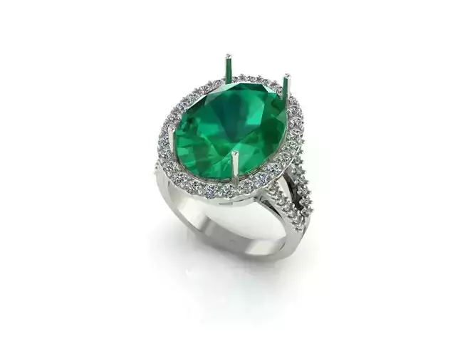  Emerald Ring  Diamonds