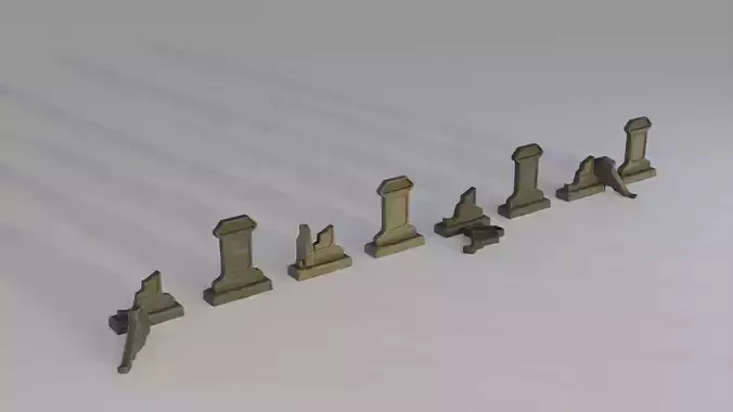 Hand Sculpted cemetery gravestones part 11