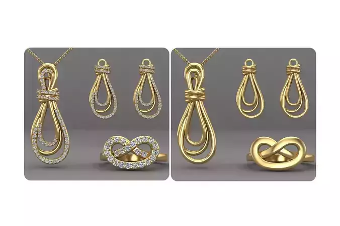 Knot set jewelry