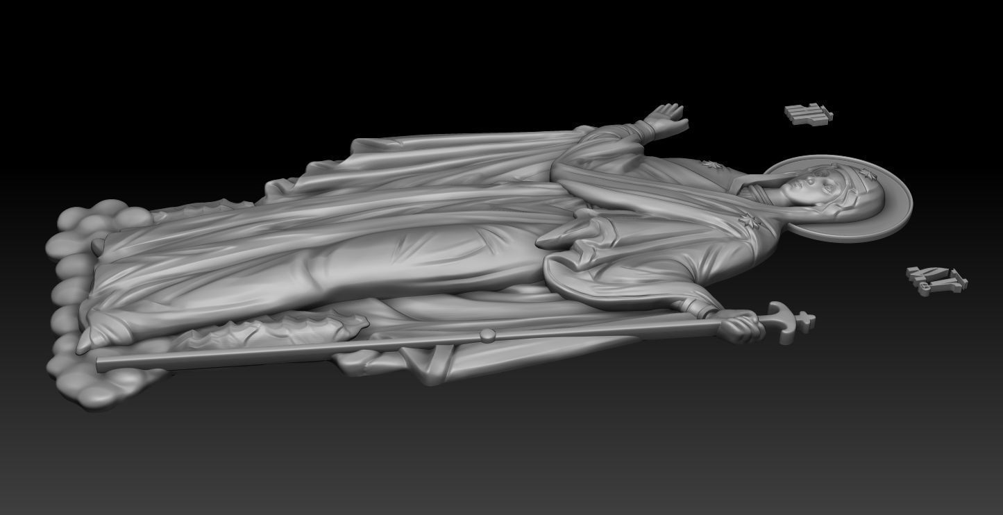 Mother of God Abbes of Holy Mountain 3D model_12