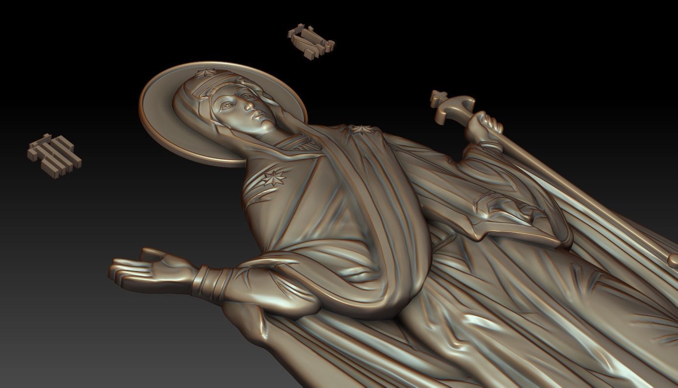 Mother of God Abbes of Holy Mountain 3D model_2