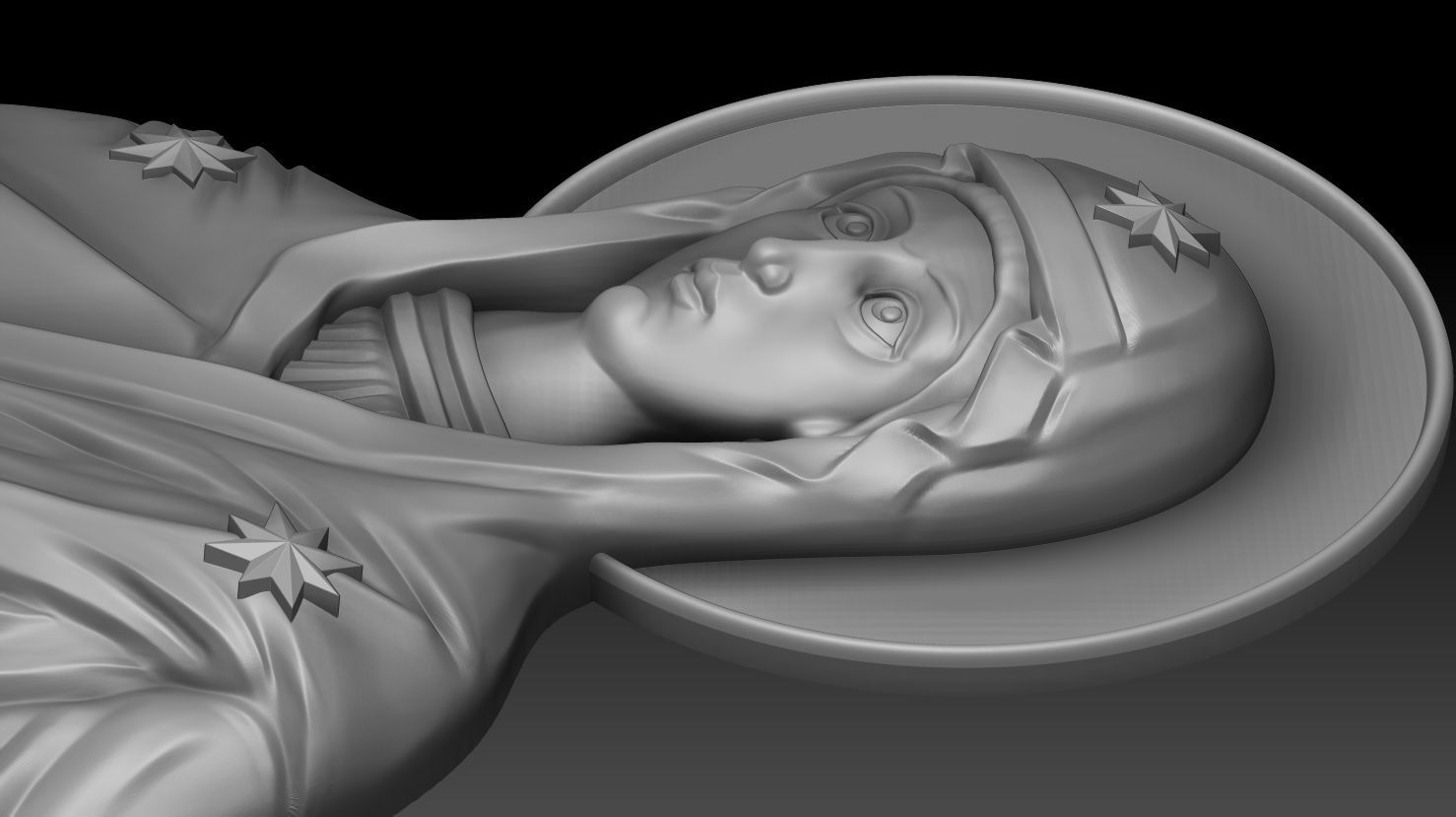 Mother of God Abbes of Holy Mountain 3D model_11