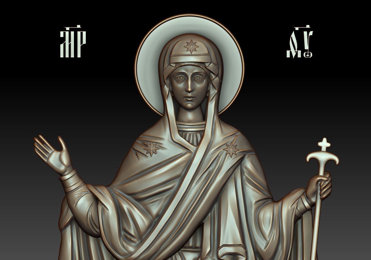Mother of God Abbes of Holy Mountain 3D model_1