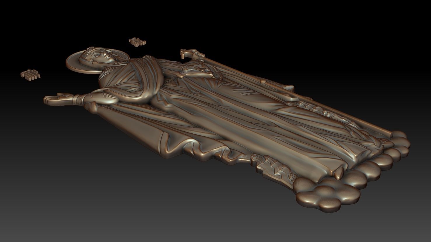 Mother of God Abbes of Holy Mountain 3D model_5