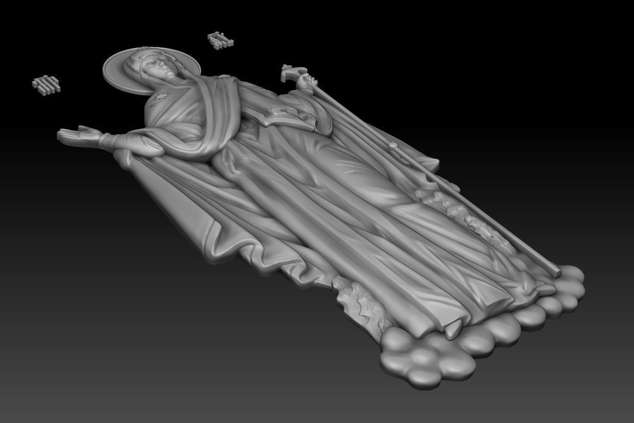 Mother of God Abbes of Holy Mountain 3D model_13