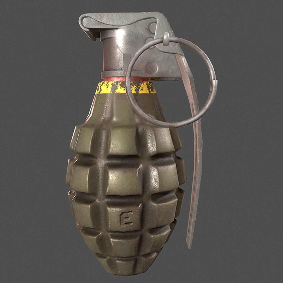 Granat grenade Low-poly 3D model_6