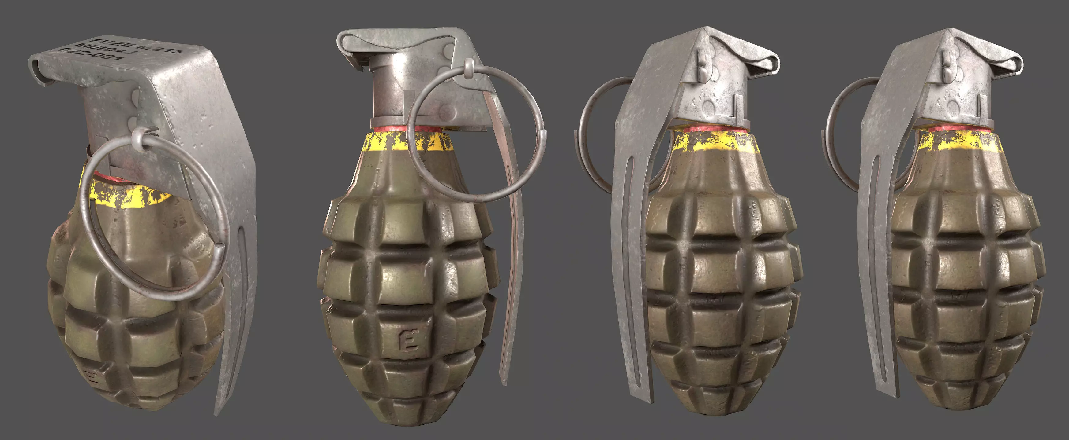 Granat grenade Low-poly 3D model_0