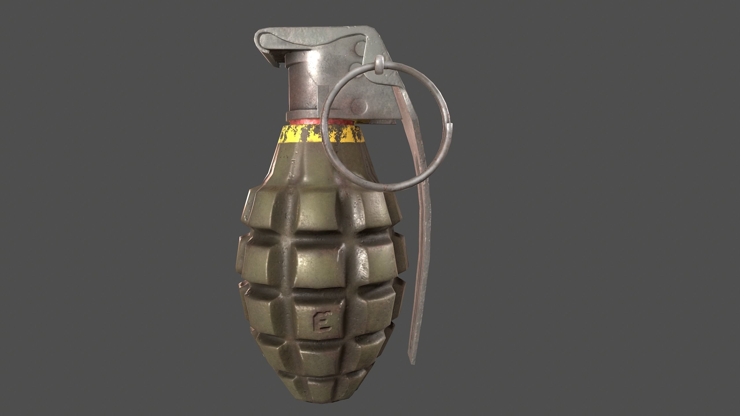 Granat grenade Low-poly 3D model_1