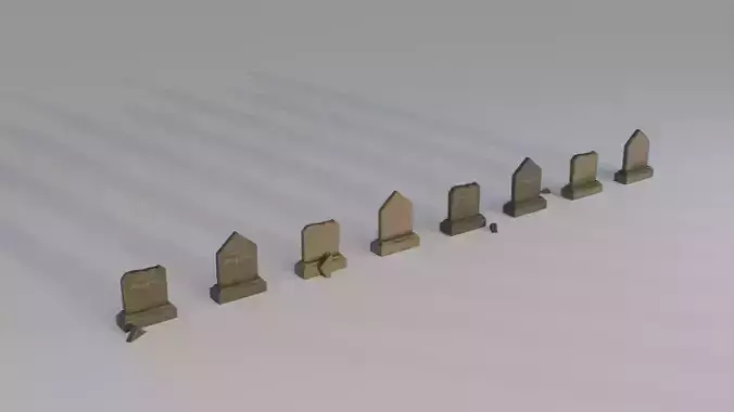 Hand Sculpted cemetery gravestones part 12 