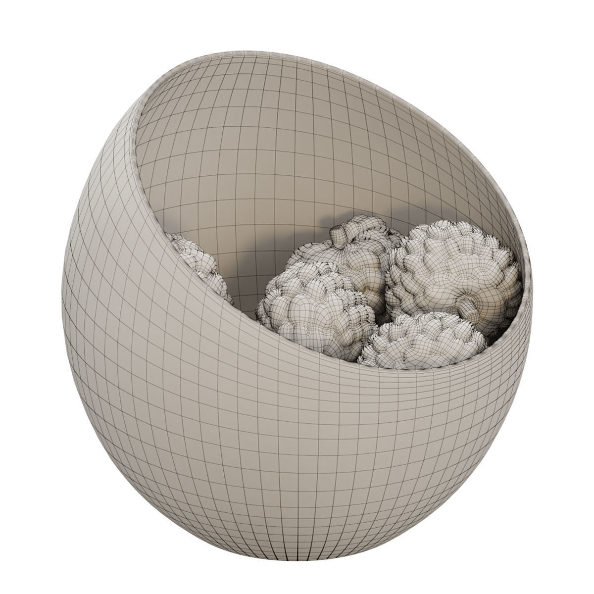 Large Slant Fruit Bowl Annona squamosa 02 3D model_3