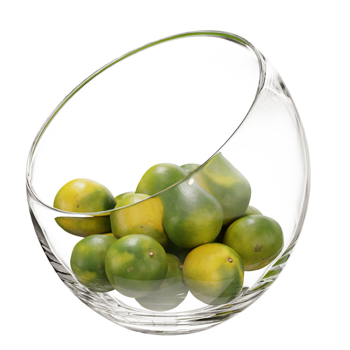Large Slant Fruit Bowl Mandarin 3D model_6