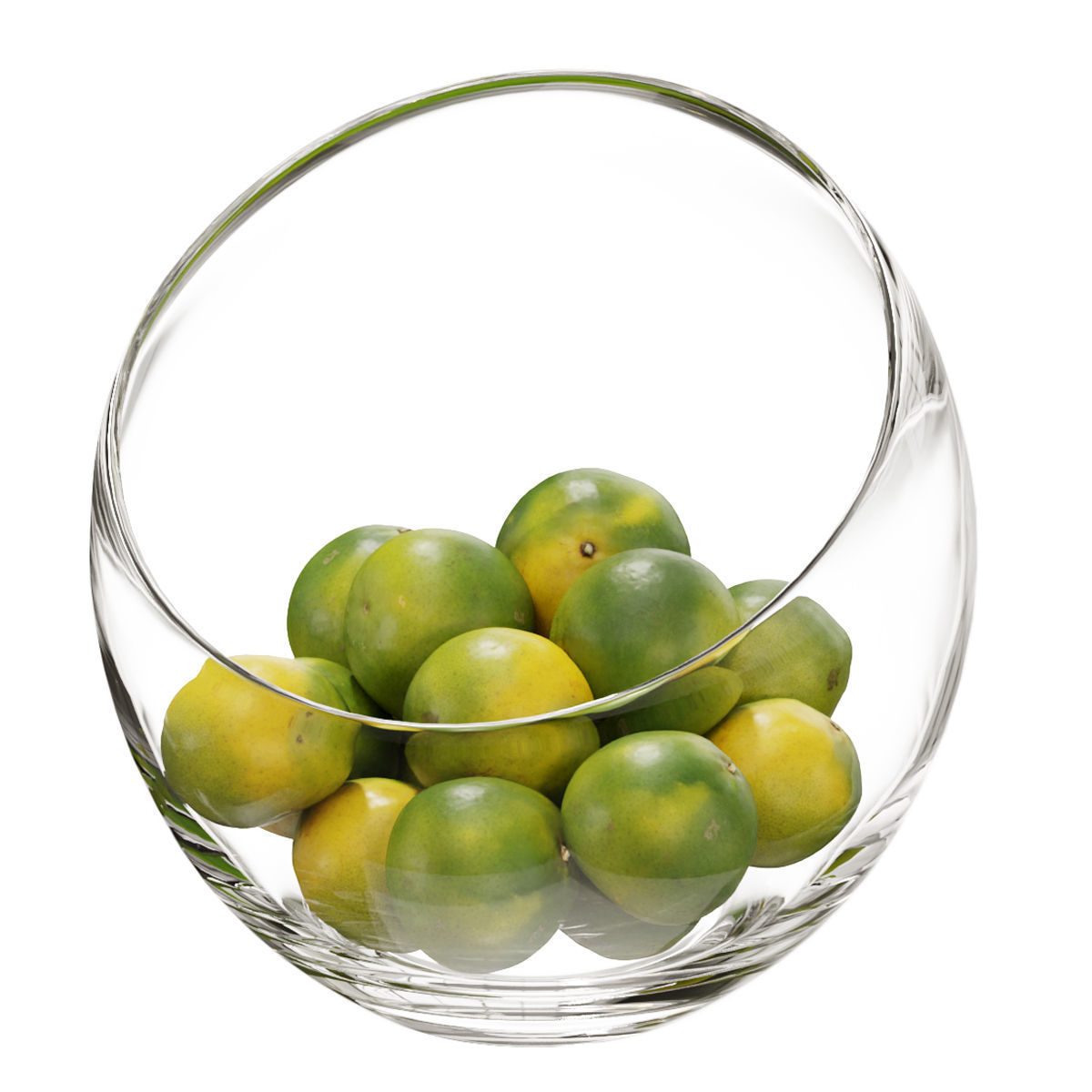 Large Slant Fruit Bowl Mandarin 3D model_5