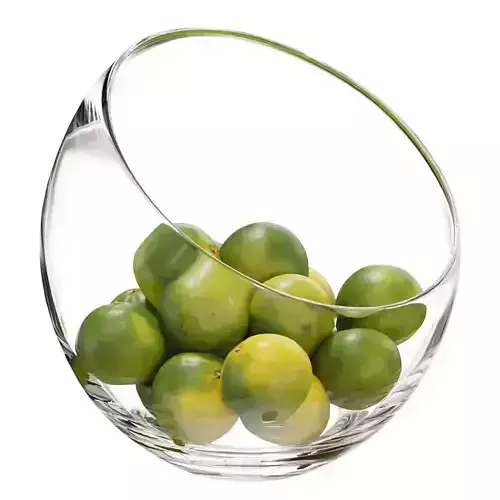 Large Slant Fruit Bowl Mandarin 3D model