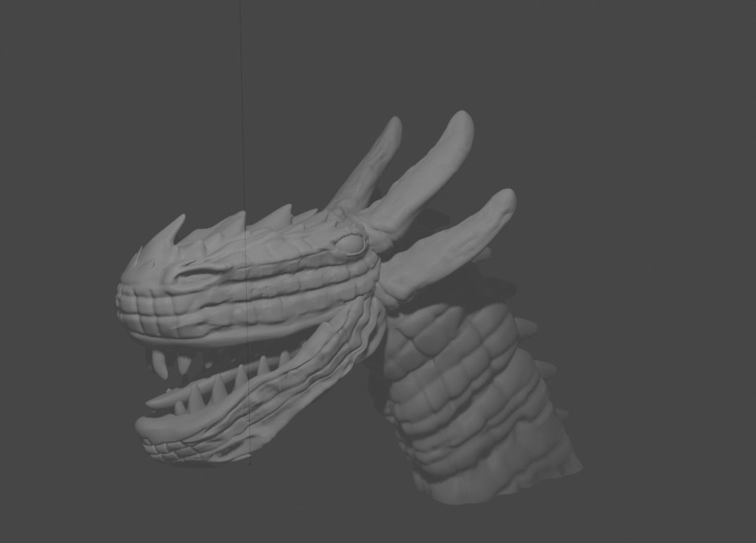 Dragon Head 3D Model 3D Print 3D print model_4