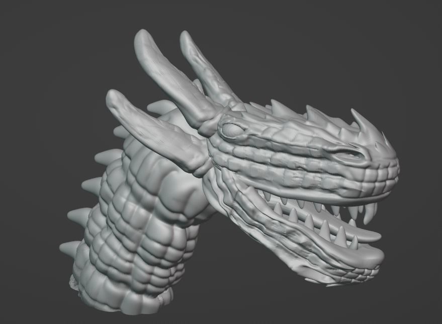 Dragon Head 3D Model 3D Print 3D print model_5