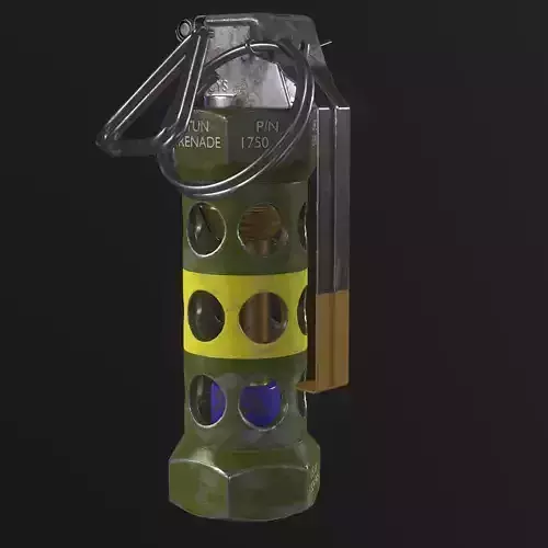 FLASHBANG MODEL grenade bottle with key chain Low-poly 3D model