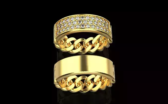 Cuban chain ring with plate model CG270