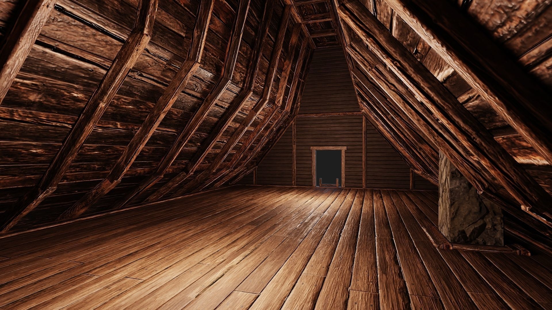 Old Medieval House Building 4K Textures GameReady 106 Low-poly 3D model_5