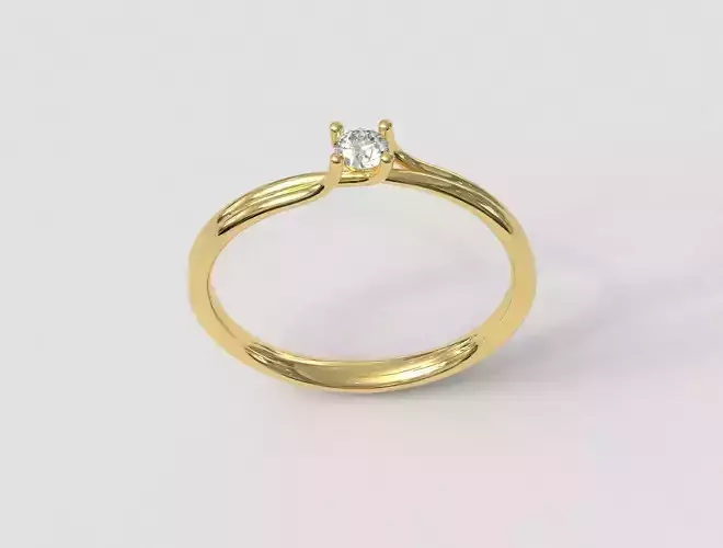 3mm Solitaire Ring