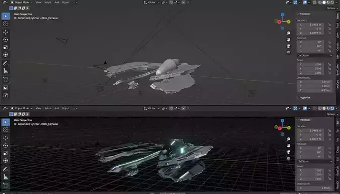 Sci-Fi Single Pilot Spaceship