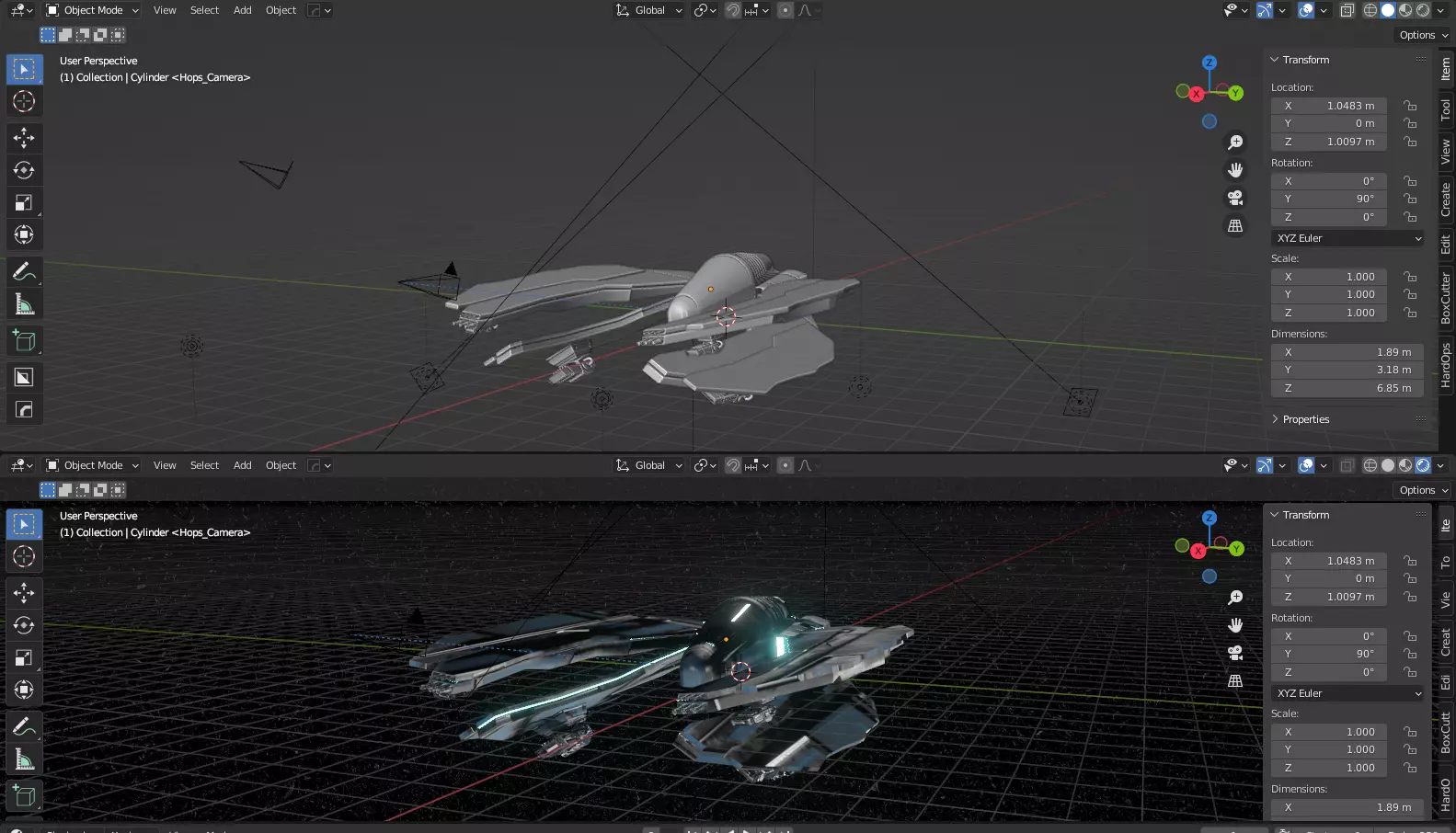 Sci-Fi Single Pilot Spaceship 3D model_0