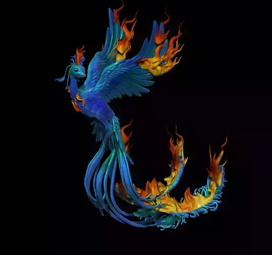 phoenix peacock  firebird  3D print model