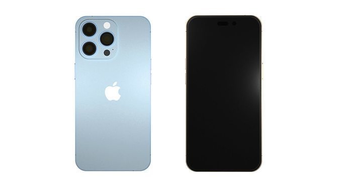 Apple iPhone 14 Sierra Blue 3D Model 3D model