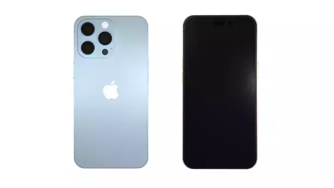 Apple iPhone 14 Sierra Blue 3D Model