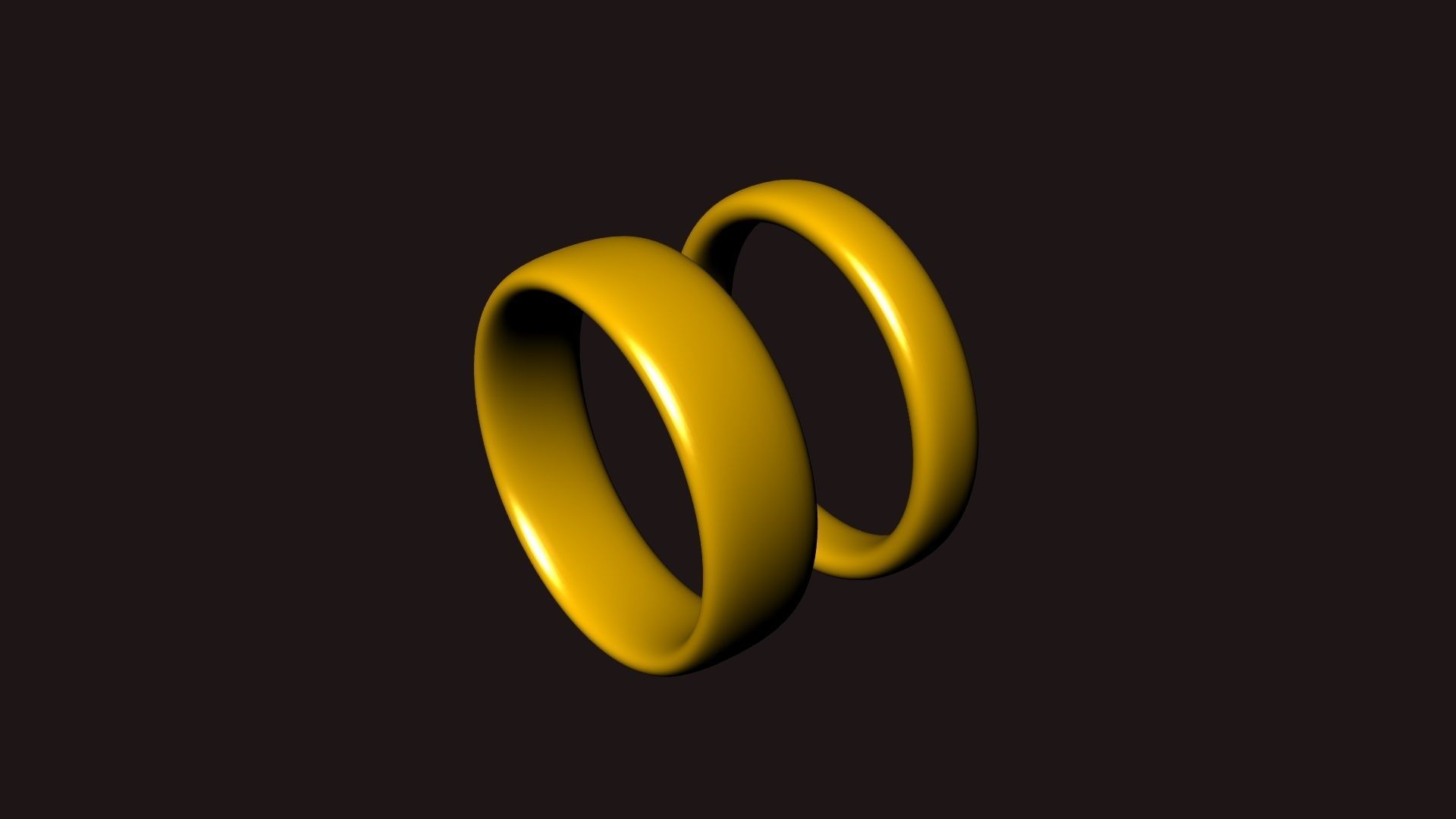 4 sizes dual wedding bands stl verified 3D print model_18