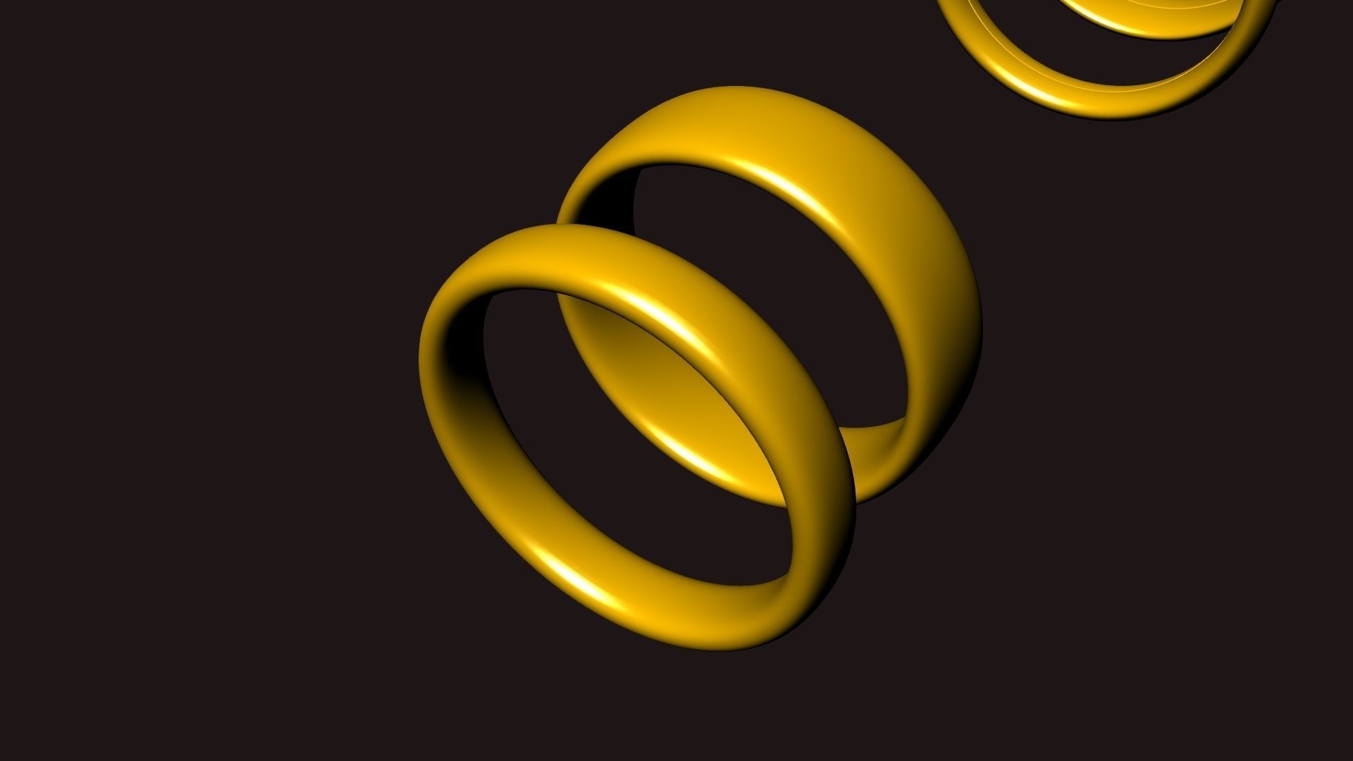 4 sizes dual wedding bands stl verified 3D print model_9