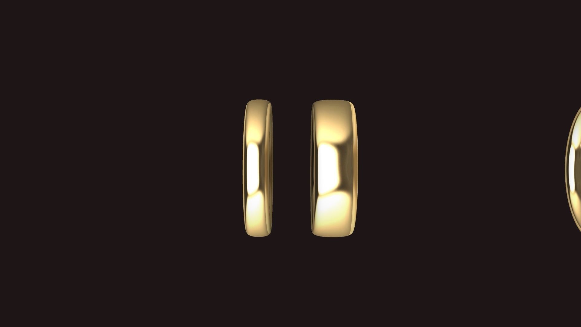 4 sizes dual wedding bands stl verified 3D print model_8