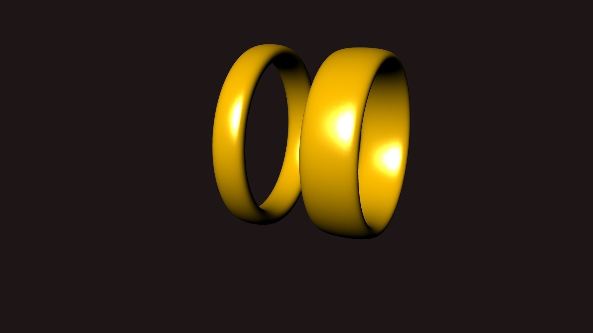 4 sizes dual wedding bands stl verified 3D print model_21