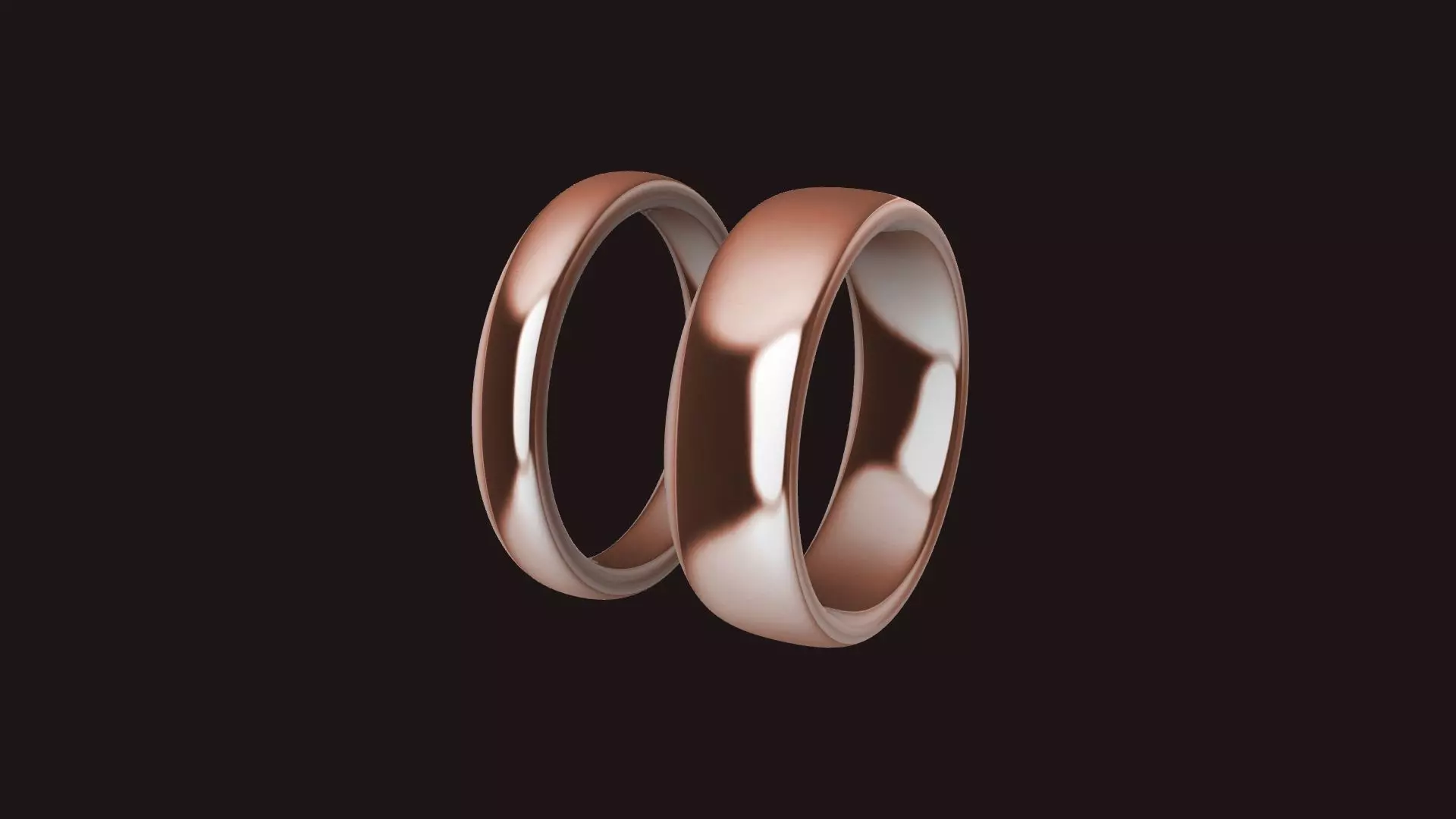 4 sizes dual wedding bands stl verified 3D print model_0