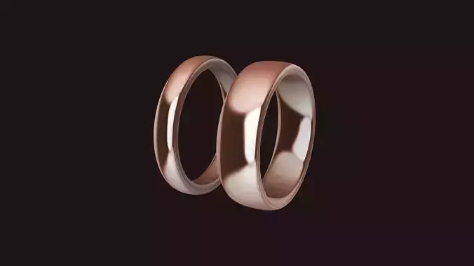 4 sizes dual wedding bands stl verified