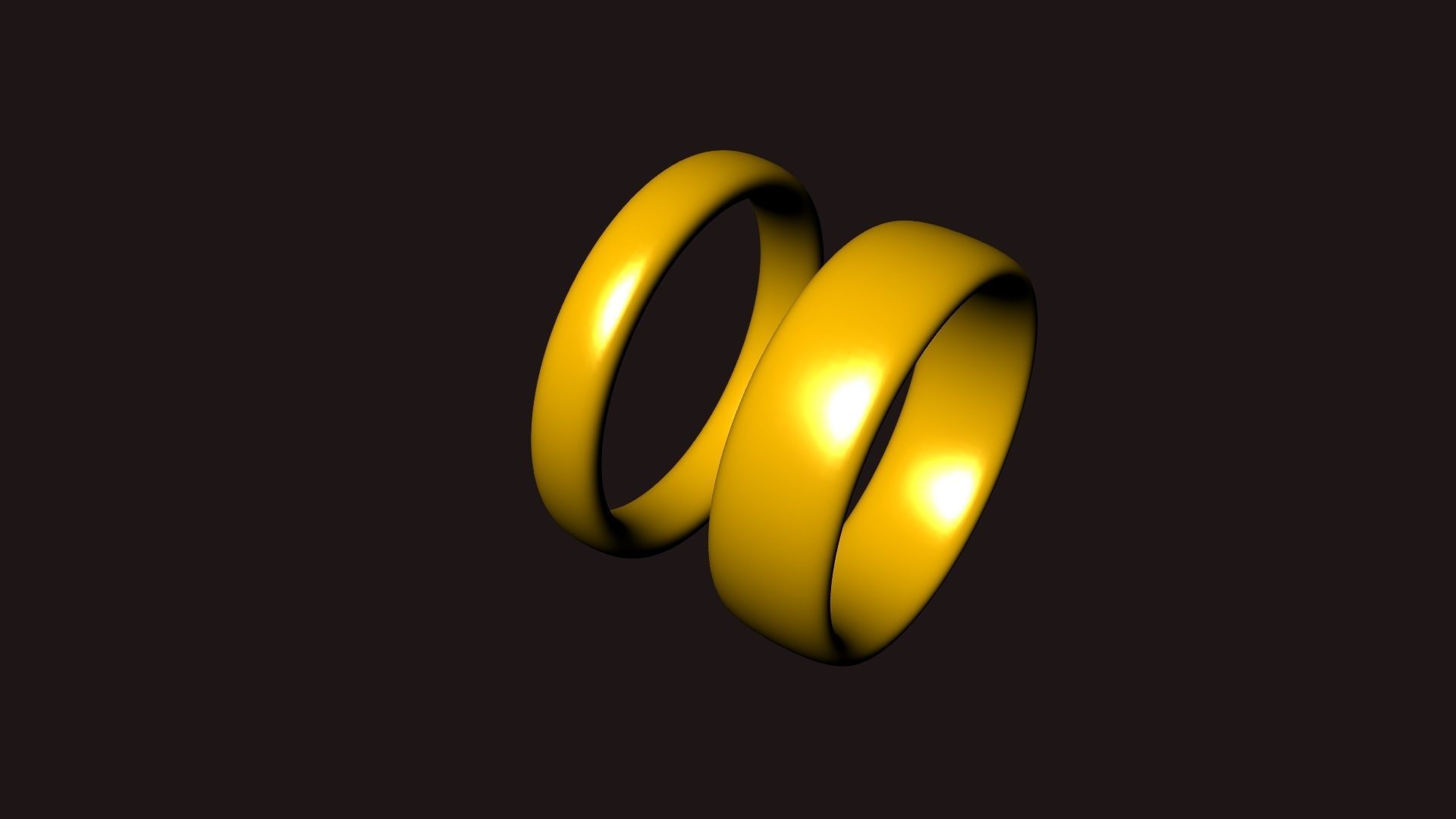 4 sizes dual wedding bands stl verified 3D print model_13