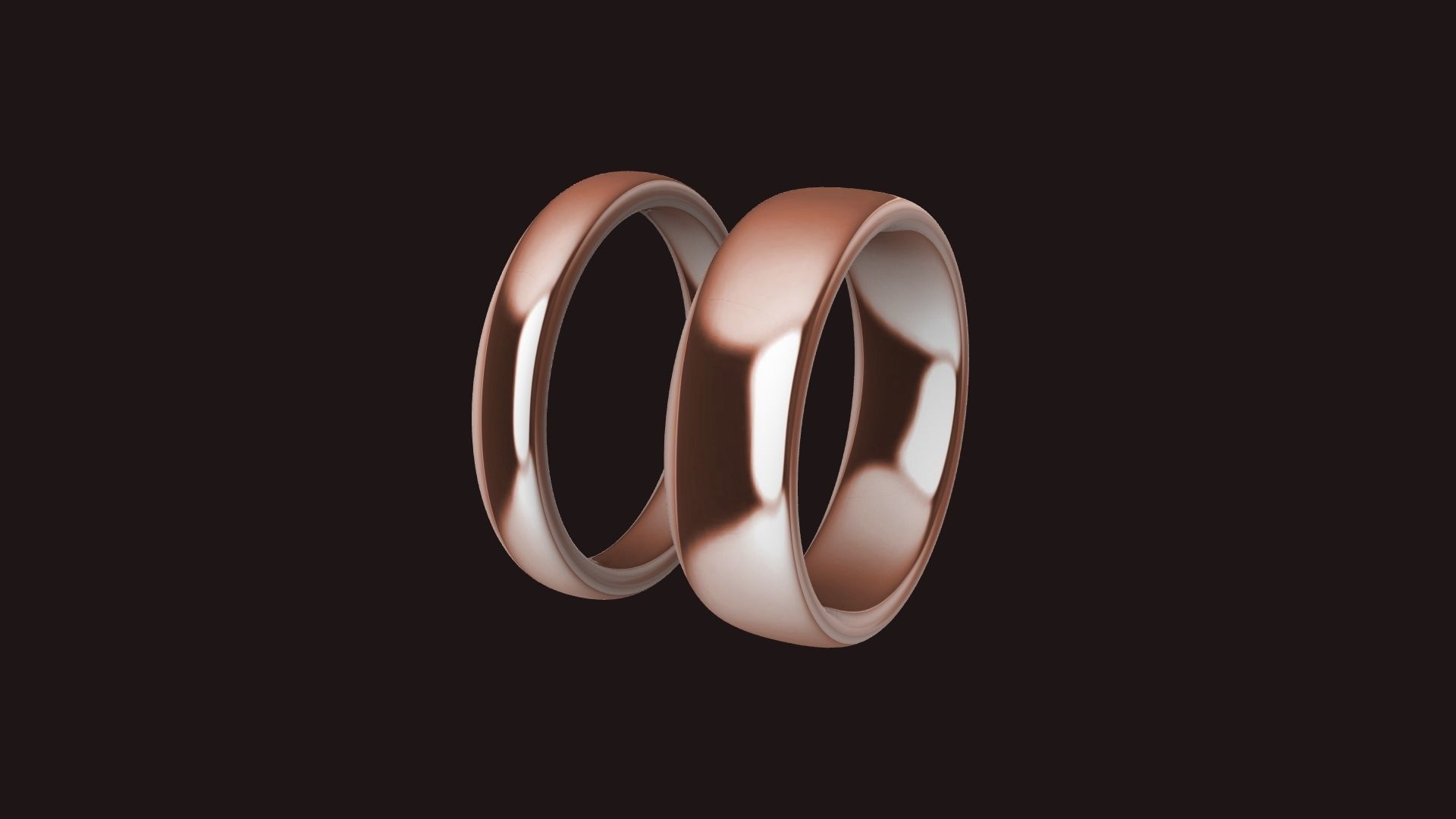 20 dual wedding bands stl verified 3D print model_1