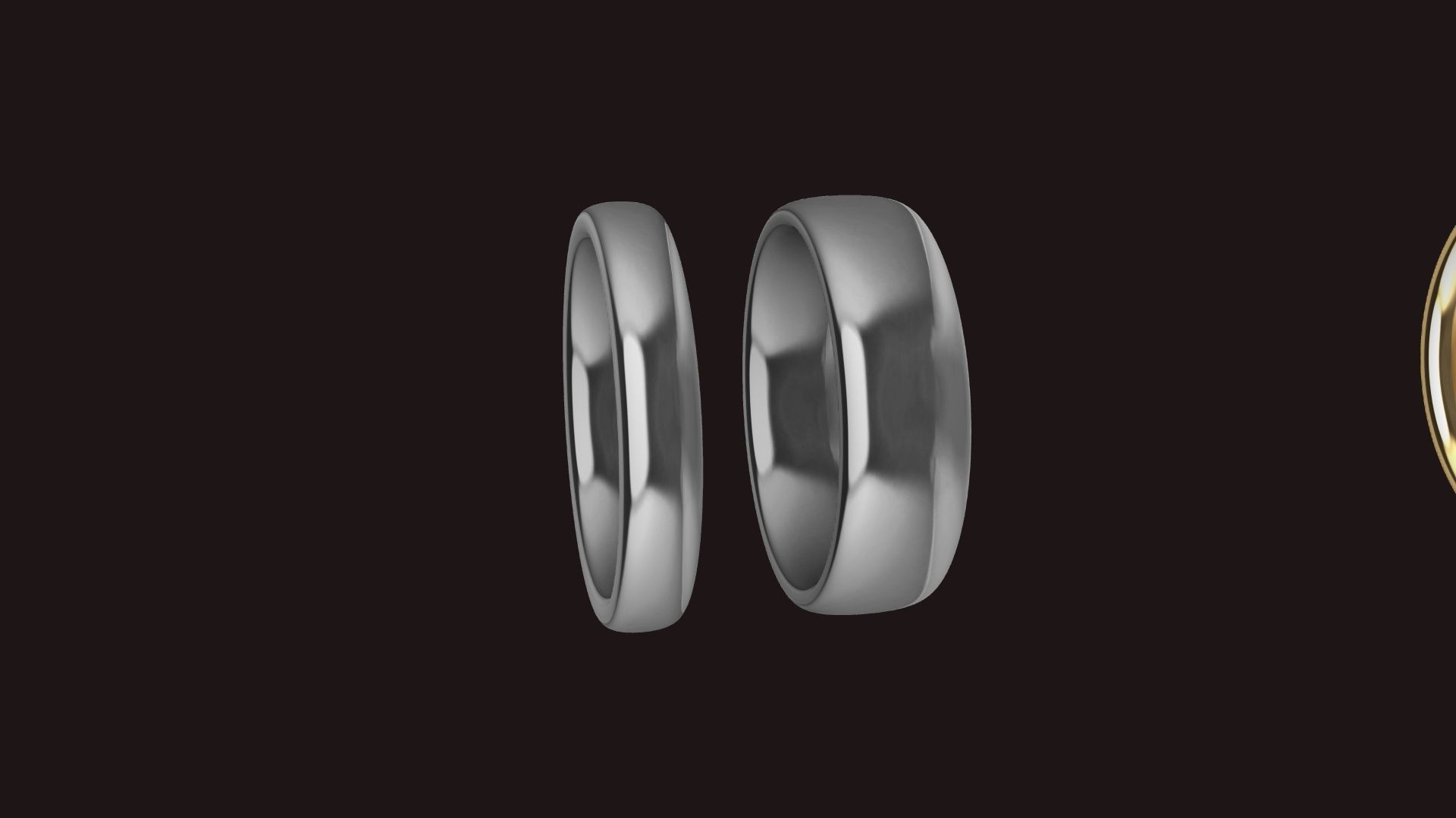 20 dual wedding bands stl verified 3D print model_13