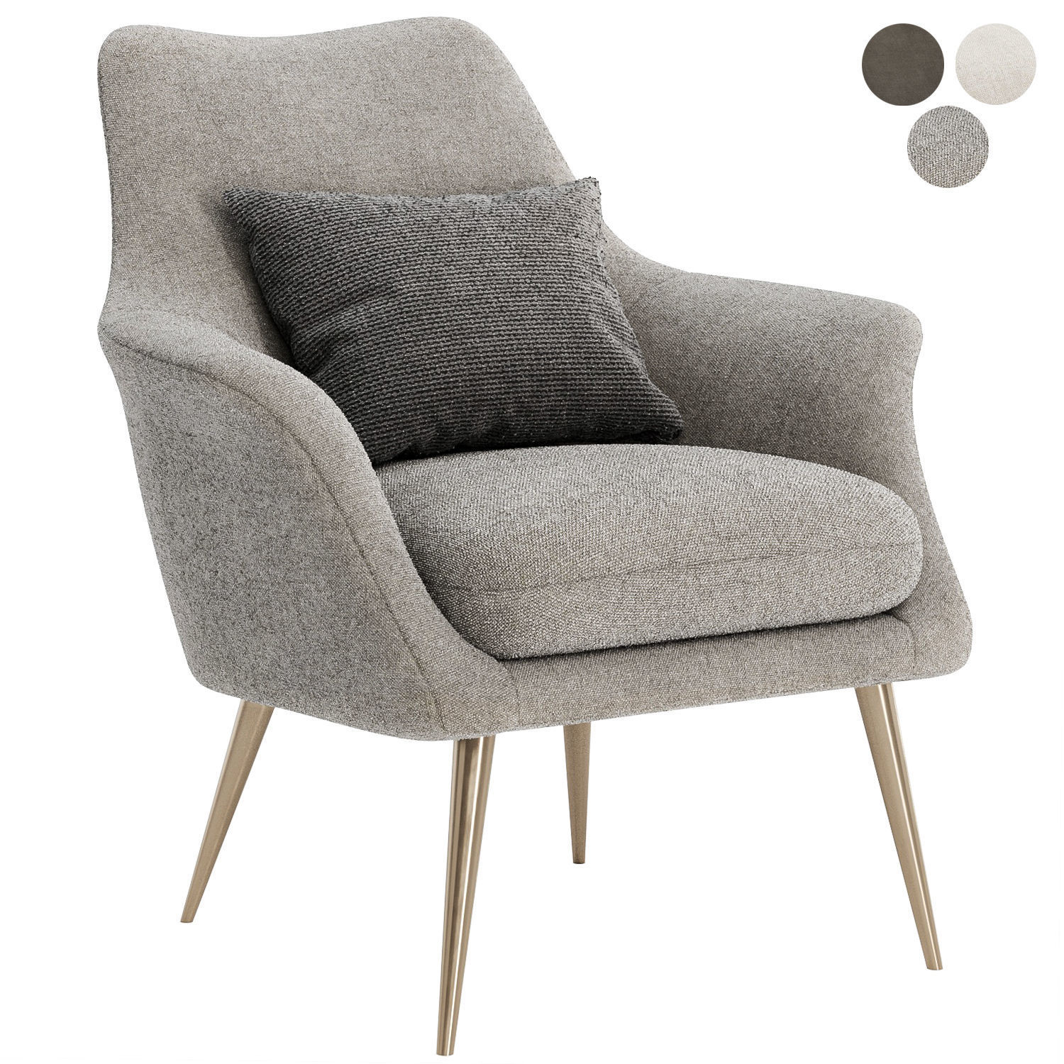 finley lounge chair 3D model_2
