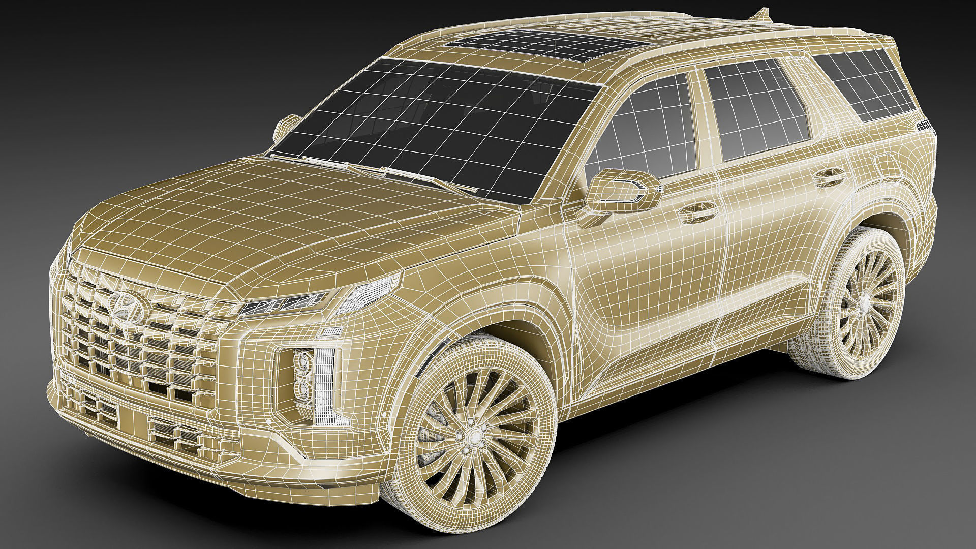Hyundai Palisade 2023 3D model_27