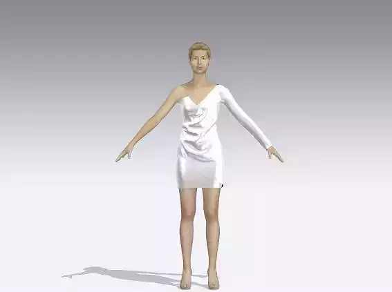 DRESS ONE SHOULDER ASYMETRIC DRAPED COLOR WHITE 