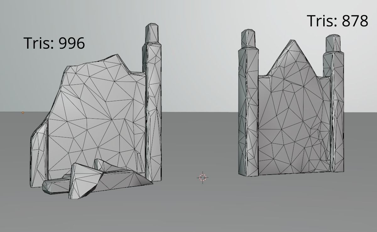 Hand Sculpted cemetery gravestones pack Low-poly 3D model_29