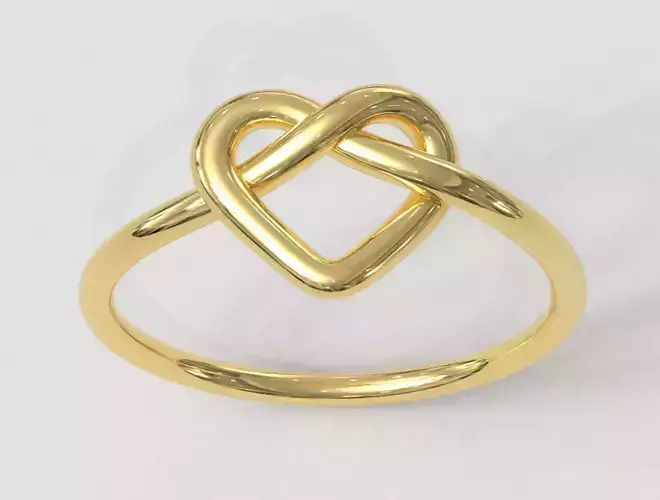 Heart Knot Ring 3D print model