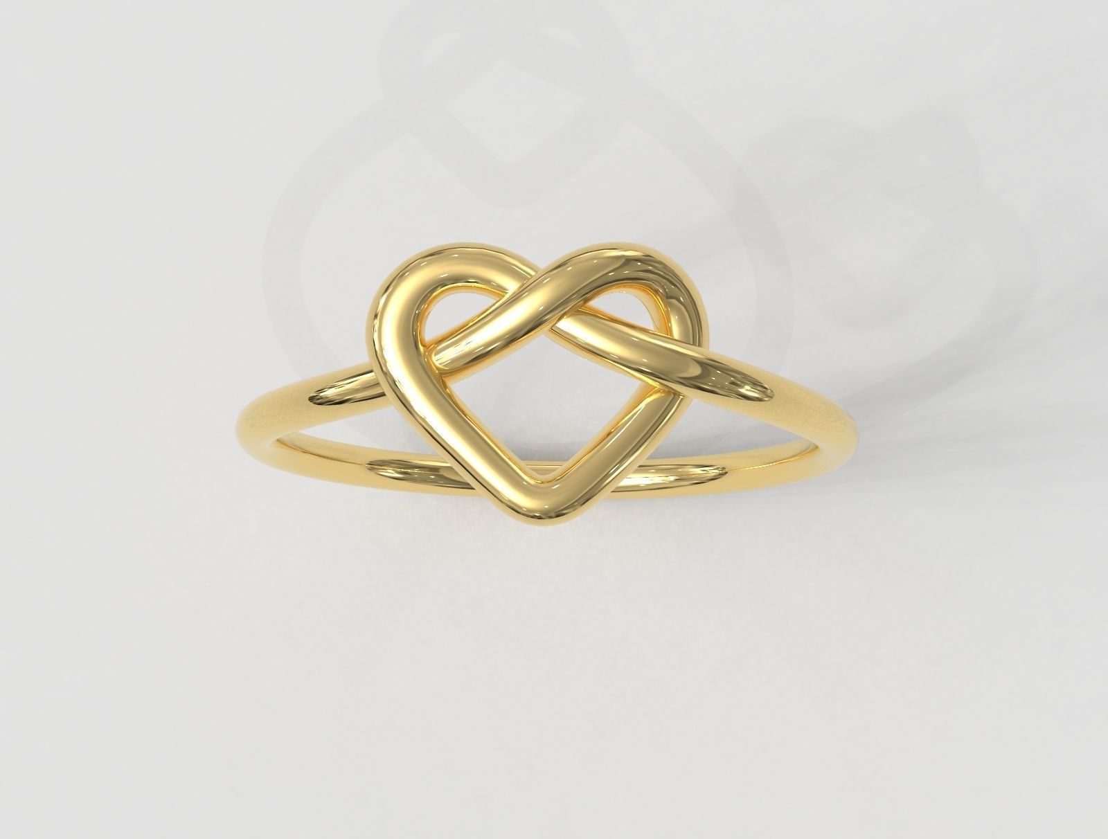 Heart Knot Ring 3D print model_3
