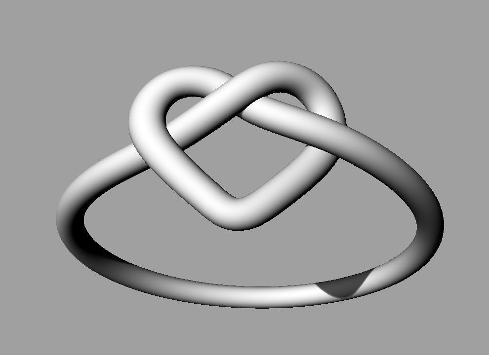 Heart Knot Ring 3D print model_11