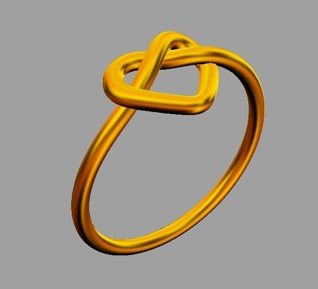 Heart Knot Ring 3D print model_8