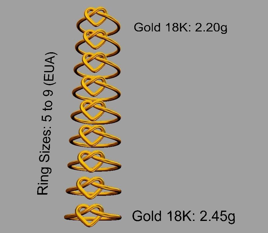 Heart Knot Ring 3D print model_4