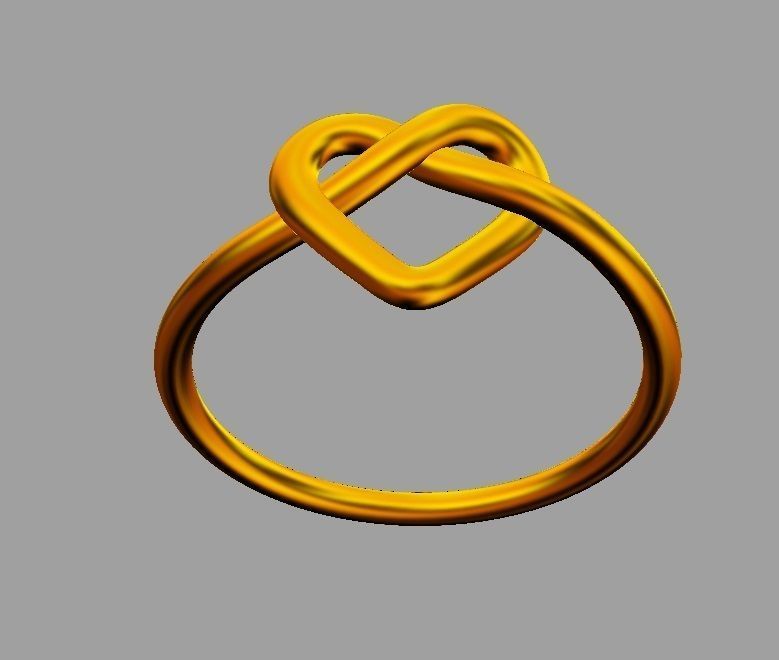 Heart Knot Ring 3D print model_7