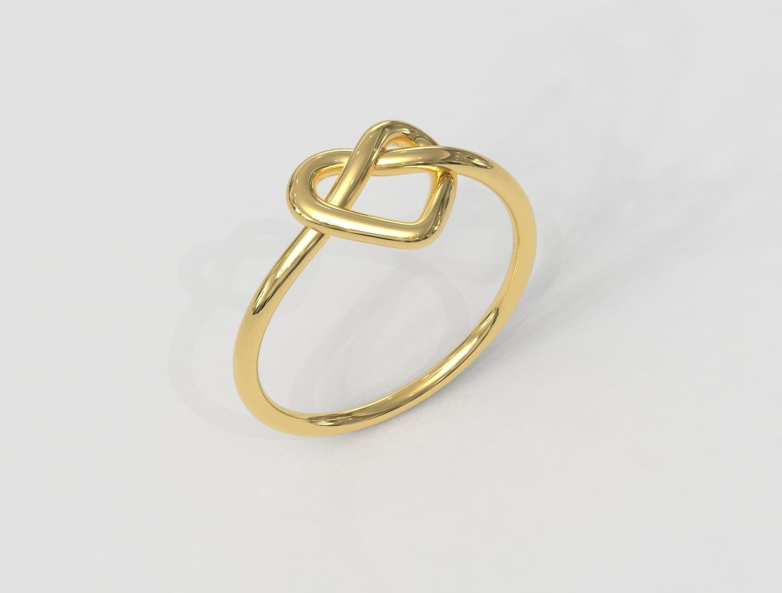 Heart Knot Ring 3D print model_2
