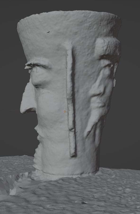 Unique Antic Vase with Faces Photo Scan 3D model_6